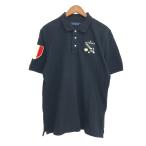 ショッピングハイドロゲン HYDROGEN ハイドロゲン スカルパッチポロシャツ  サイズ:L コットン100％    ブラック メンズ