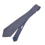 HERMES Hermes галстук общий рисунок / Франция национальный флаг / шелк / голубой серый 7142 шелк 100% серый мужской 