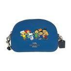 COACH コーチ ショルダーバッグ/ピーナッツコラボ 良好  スヌーピー/レザー 6490   ブルー レディース