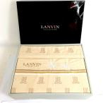 LANVIN COLLECTION Lanvin коллекция хлопок одеяло прекрасный товар Logo вышивка / хлопок / бежевый / коробка потертость унисекс 