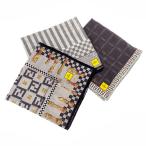 FENDI Fendi носовой платок 3 листов не использовался товар FF Logo / Zucca / хлопок серый мужской 
