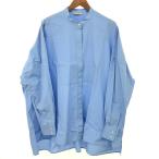 Curensology カレンソロジー カレンソロジー/バンドカラーシャツ 良好 サイズ:F     ブルー レディース