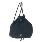 BOTTEGA VENETA ボッテガヴェネタ ナップサック   ロゴプレート/ナイロン/ブラック ヴィンテージ