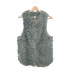 ショッピングロンハーマン RON HERMAN ロンハーマン ファーベスト  小さいサイズ:XS 羊/ボア 2610400172   グレー レディース