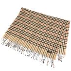 DAKS LONDON ダックスロンドン ひざ掛け/ストール 美品  ウール×コットン/チェック柄/フリンジ    ブラウン レディース