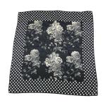 ONWARD KASHIYAMA Onward . гора шарф цветочный принт / точка / шелк шелк 100% черный женский 
