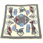 Recuerdo レクエルド スカーフ 良好  馬車柄/シルク/アイボリー   絹100％ ベージュ レディース