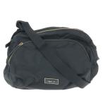 agnes b. アニエスベー ショルダーバッグ 良好  ロゴプレート/ナイロン    ブラック レディース