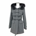 ショッピングバーバリー Burberry Brit バーバリーブリット  ダッフルコート 美品 サイズUK6  グレー  レディース  アウター ブルーフォックス 裏地チェック