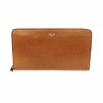 CELINE セリーヌ ラウンドファスナー長財布   レザー    ブラウン レディース
