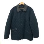 Salvatore Ferragamo サルヴァトーレフェラガモ キルティング コート  サイズ:58  ネイビー  メンズ レザー使い アウター