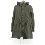 ショッピングバーバリー BURBERRY BLACK LABEL バーバリーブラックレーベル モッズ コート 良好 サイズ:L  カーキ  メンズ  アウター