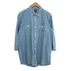 ショッピングstussy STUSSY ステューシー シャンブレーシャツ  サイズ:XL 切りっぱなし/コットン100％    ブルー メンズ
