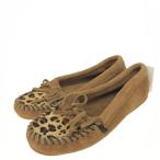 minnetonka ミネトンカ モカシンシューズ 未使用品 表記サイズ:US5.5     ブラウン レディース