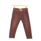 ショッピングロンハーマン RON HERMAN ロンハーマン  コーデュロイパンツ 良好 サイズ:L  ブラウン  メンズ ダメージ加工 ボトムス