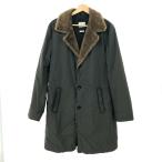 ショッピングused ARMANI COLLEZIONI アルマーニ コレッツォーニ 切替ムートンコート 良好 46     カーキ メンズ