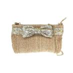 ANTEPRIMA MISTO アンテプリマ ミスト ショルダーバッグ 良好 ベージュ ストロー リボン/スパンコール レディース 斜め掛け bag 鞄