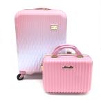 Samantha&chouette サマンサ&シュエット(Lunalux) スーツケース&2WAYバッグ 良好 ピンク レディース TSAロック 旅行鞄 travel
