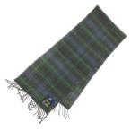 JOHNSTONS OF ELGIN×J.PRESS ジョンストンズオブエルガン×ジェイプレス マフラー グリーン ウール100% チェック柄 レディース