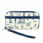 LeSportsac レスポートサック 長財布 美品 アイボリー ナイロン ホース柄 ラウンドファスナー レディース ウォレット 服飾小物