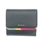 Paul Smith ポールスミス 三つ折り 財布 良好 ブラック メンズ 財布 ウォレット サイフ 札入れ