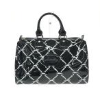 LONGCHAMP ロンシャン ボストンバッグ 良好 ブラック 総柄 レディース ドラムバッグ bag 鞄