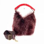 ANYA HINDMARCH アニヤハインドマーチ 2WAYバッグ 美品 ブラウン ムートン レディース ハンド ショルダー bag 鞄
