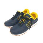 sangacio サンガッチョ にゅ〜ず スニーカー 美品 表記サイズ_27 ネイビー/イエロー レザー メンズ シューズ sneakers 7周年記念モデル