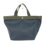 Herve chapelier エルベシャプリエ ハンドバッグ 良好 704GP ネイビー コーデッドキャンバス レディース bag 鞄