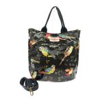Cath Kidston キャスキッドソン 2WAY トートバッグ ブラック PVC バード 小鳥 レディース bag 鞄