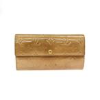 LOUIS VUITTON ルイヴィトン ポシェットポルトモネクレディ ヴェルニ 長財布 M91171 TH0095 ベージュ レザー レディース ウォレット