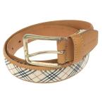 BURBERRY LONDON バーバリーロンドン ヴィンテージ ベルト ベージュ レザー ノバチェック レディース 服飾小物