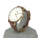 Daniel Wellington ダニエルウェリントン クラシックダラム 腕時計 良好 DW00100109 ローズゴールド×ブラウン SS×レザー クオーツ