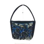 FEILER フェイラー ワンショルダーバッグ ブラック×ブルー シェニール織 レディース bag 鞄