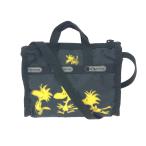LeSportsac レスポートサック レスポートサック×ピーナッツ ウッドストック ショルダーバッグ 美品 ブラック ナイロン レディース