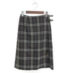 ショッピングBURBERRY BURBERRY LONDON バーバリーロンドン ラップスカート 良好 サイズ:38 チェック柄/クリップ付 FXA43-073   ブラウン レディース