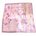 ショッピングLOEWE LOEWE ロエベ  スカーフ 良好  ピンク シルク100％  レディース スカーフ カレ 絹 服飾小物 花柄