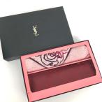 YvesSaintLaurent(YSL) イヴサンローラン  タオルハンカチ＆ペンケース 箱付 美品   レッド/ピンク  薔薇 ローズ レディース ギフト