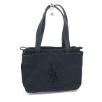 YvesSaintLaurent(YSL) イヴサンローラン  巾着ポーチ付ミニトートバッグ  135543 ブラック キャンバス カハラ YSL レディース bag  鞄