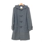 ショッピングモコモコ MORABITO モラビト ダッフルコート  サイズ:40 素材切替/モコモコ/中綿/ロングコート    グレー レディース