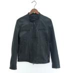 BURBERRY BLACK LABEL バーバリーブラックレーベル ライダースジャケット サイズ_M ブラック 羊革 メンズ アウター シングル