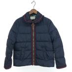 GUCCI グッチ  ダウンジャケット    ネイビー  レディース  アウター 襟付き 裏地花柄