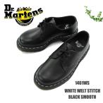 Dr.Martens ドクターマーチン WHITE WELT STITCH BLACK SMOOTH #1461WS ホワイトウェルト 3ホール レザーシューズ スムースレザー レディース 〔SK〕