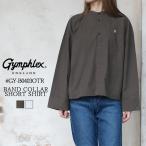 ショッピングジムフレックス ジムフレックス GYMPHLEX シャツ レディース #GY-B0403OTR 長袖 バンドカラー ショート丈 ヴィンテージライク 綿100% チャコール(グレー系) ホワイト 14 中国製