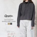 ジムフレックス GYMPHLEX アウター レディース #GY-B0463DNT 長袖 フード付き シャツ ジャケット ライトアウター ホワイト ベージュ チャコール グレー