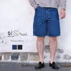 orSlow オアスロウ 01-7128 Painter Shorts ペインターショーツ デニム インディゴ ブラック コットン 日本製 メンズ 〔FL〕