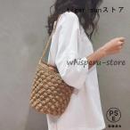 ショルダーバッグ レディース かごバッグ 籠バッグ ポシェット ショルダー付き 肩掛け ポーチ 編みバッグ お洒落 夏 カジュアルバッグ 小さめ