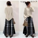  вязаный tops длинная юбка проверка рисунок весна осень длинный рукав body type покрытие casual сверху товар ходить на работу OL 2 позиций комплект женский 