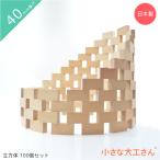 小さな大工さん 40-2 【直方体 100個セット】 基本の 積木 出産祝い 誕生日 プレゼント 名入れ おもちゃ 木製 無塗装 日本製 国産 知育玩具 40mm基尺