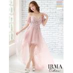 IRMAイルマキャバドレス高級花柄オフショルダーバック編み上げチュールスカ...